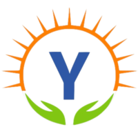 Yojana.me logo in orange green and blue color